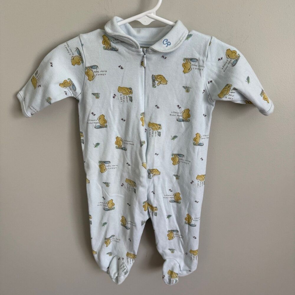 Vintage Classic Pooh 0-3mo Footed Sleeper VGUC Winnie the Pooh
